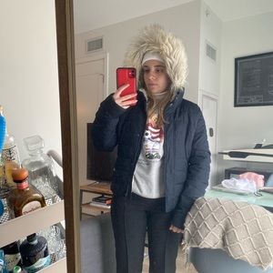 Abercrombie & Fitch Blue Puffer Jacket